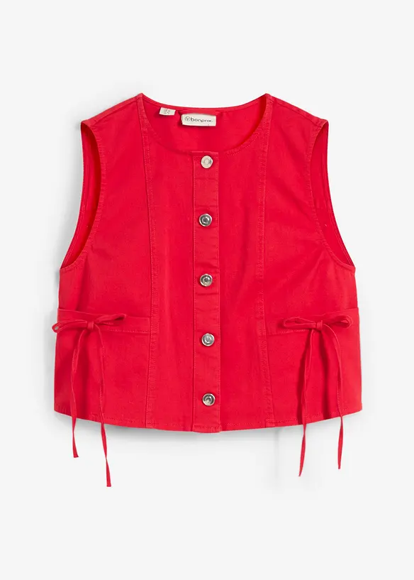 Gilet in twill di misto cotone elasticizzato, bonprix
