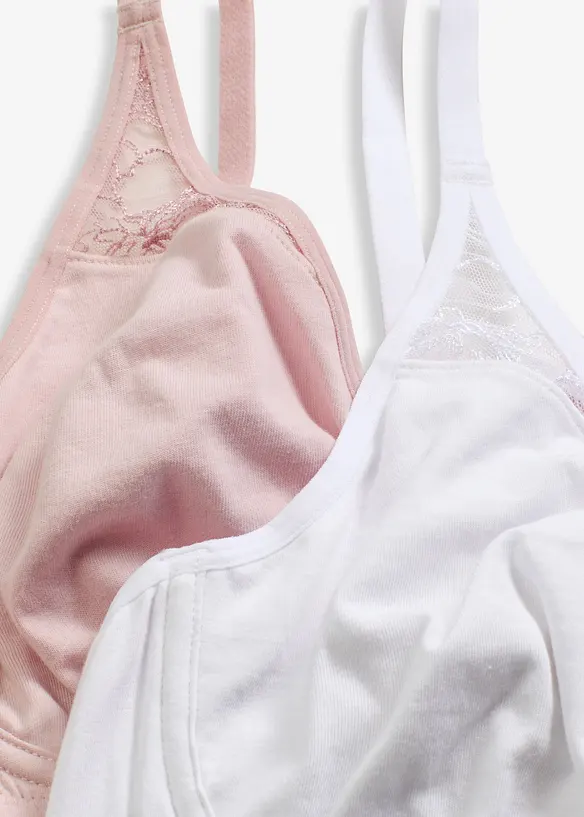 Reggiseno con ferretto e morbido cotone (pacco da 2), bonprix