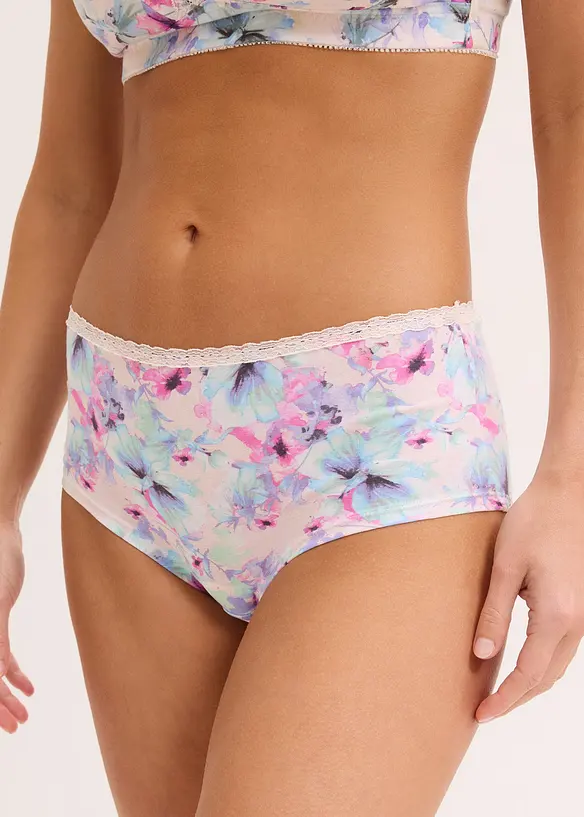 Culotte a vita alta con cotone biologico (pacco da 4), bonprix