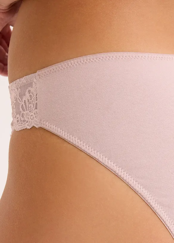Slip con pizzo (pacco da 4), bonprix