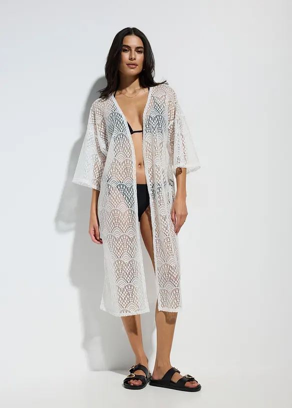 Copricostume a kimono trasparente, bonprix