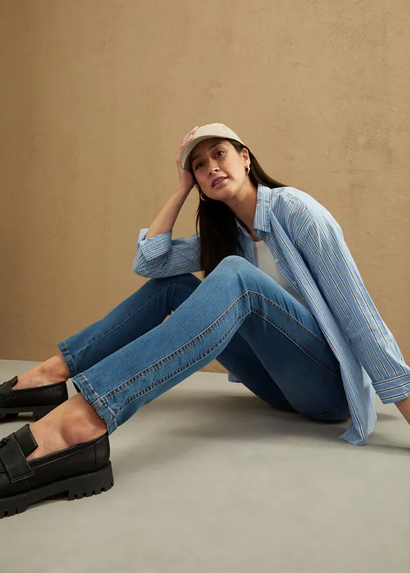 Jeans modellanti slim, vita alta, bonprix