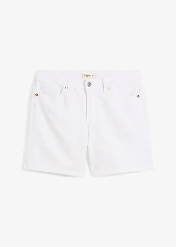 Bermuda in jeans, vita media, bonprix