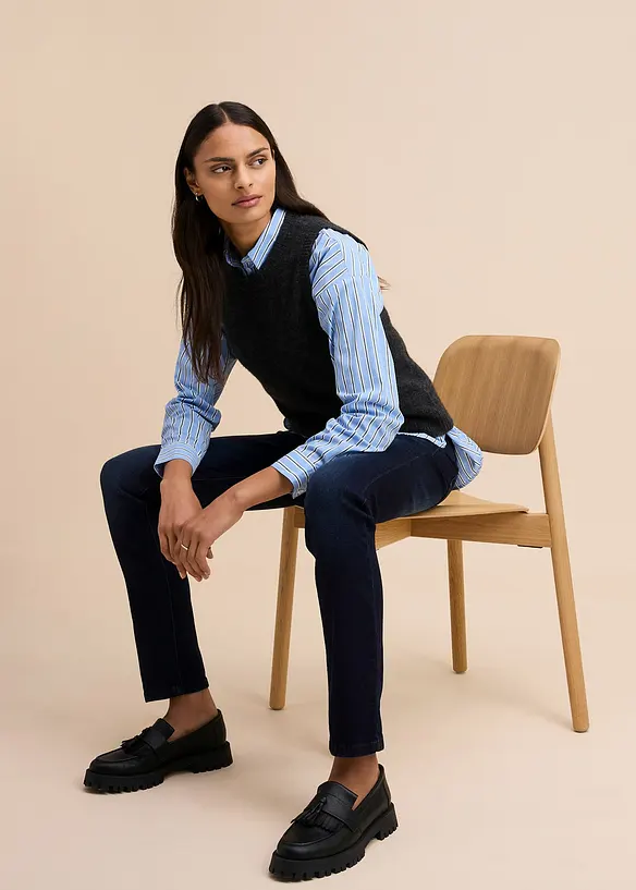 Jeans slim modellanti e ultramorbidi, vita alta, bonprix