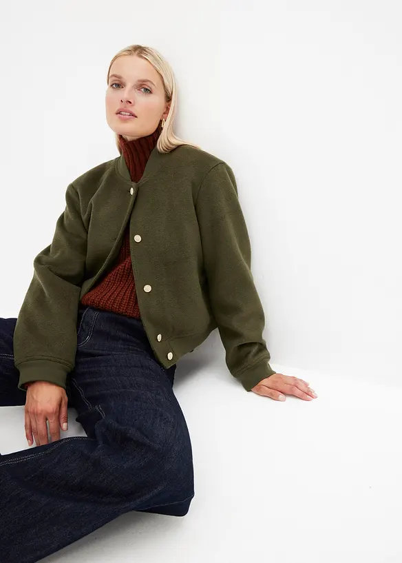 Bomber in simil lana, bonprix