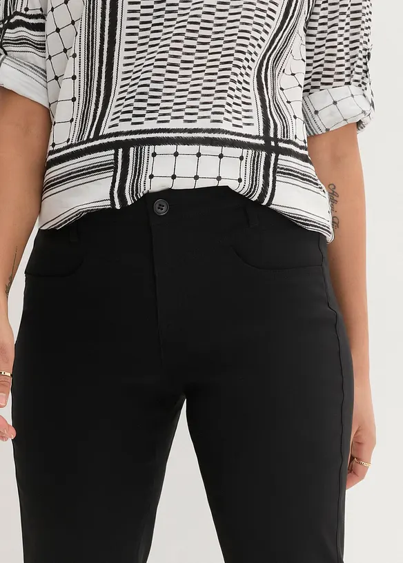 Pantaloni elasticizzati in bengalina, straight, bonprix