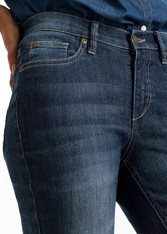 Jeans bootcut elasticizzati confortevoli, vita alta, bonprix