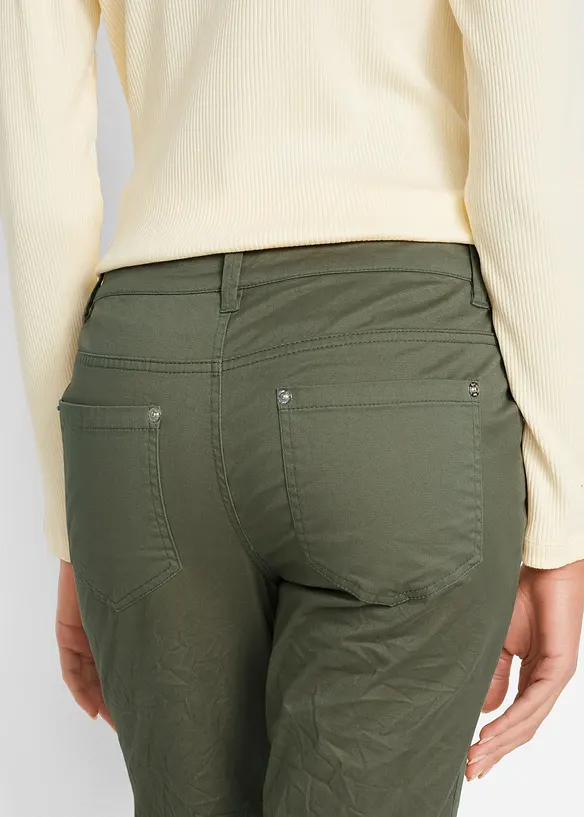 Pantaloni elasticizzati con effetto stropicciato, bonprix