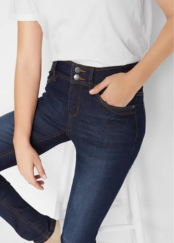 Jeans elasticizzati confortevoli slim fit, vita alta, bonprix