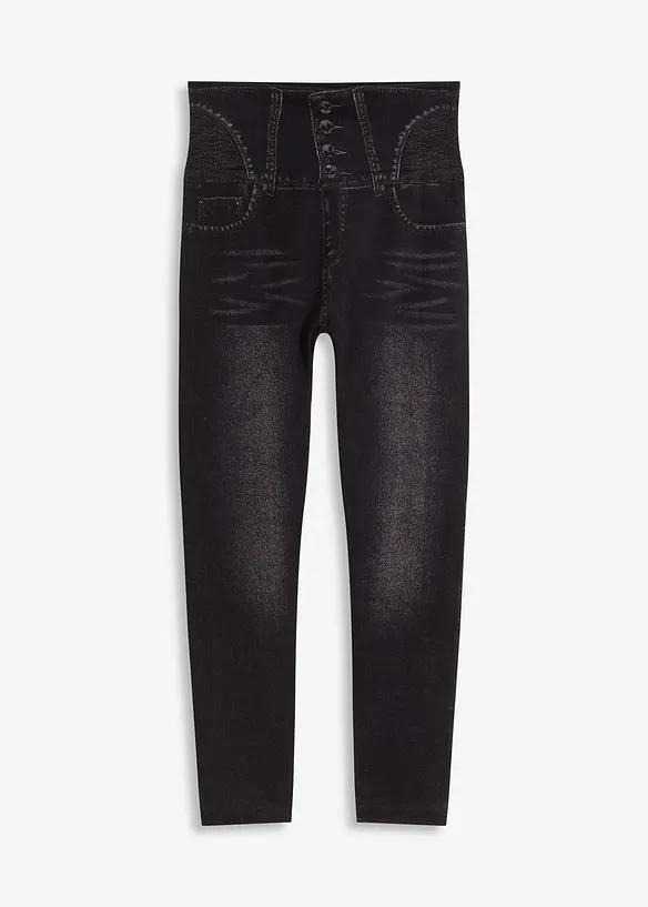 Leggings effetto jeans senza cuciture con effetto modellante forte, bonprix
