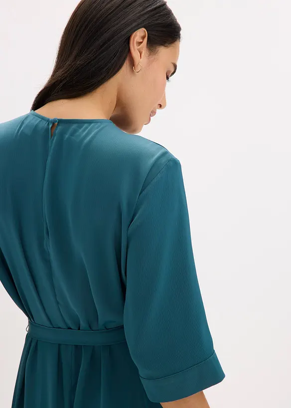Abito midi in satin lucido, bonprix