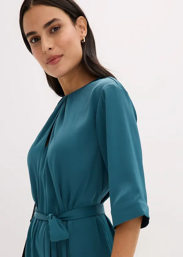 Abito midi in satin lucido, bonprix