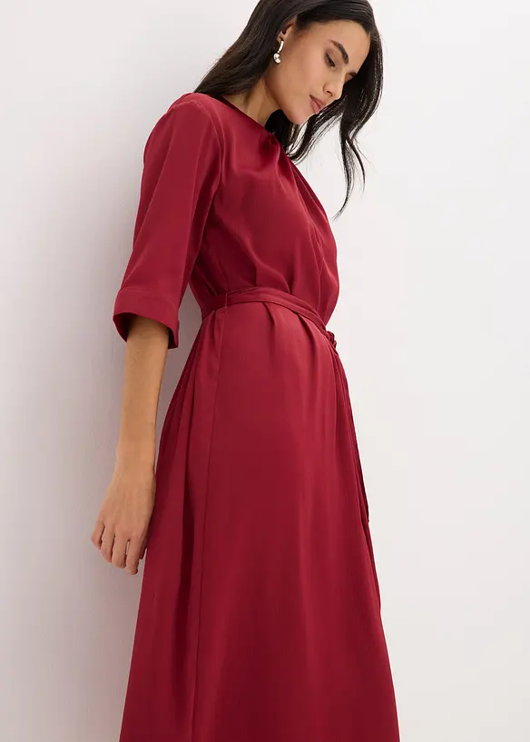 Abito midi in satin lucido, bonprix