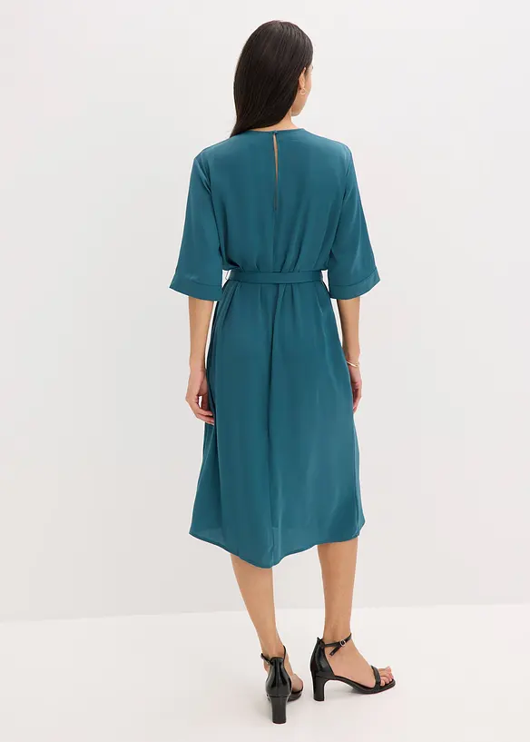 Abito midi in satin lucido, bonprix