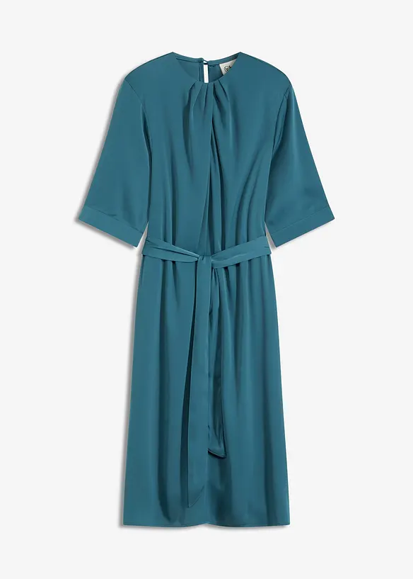Abito midi in satin lucido, bonprix