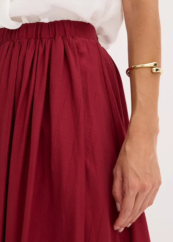 Gonna lunga in crinkle strutturato, bonprix