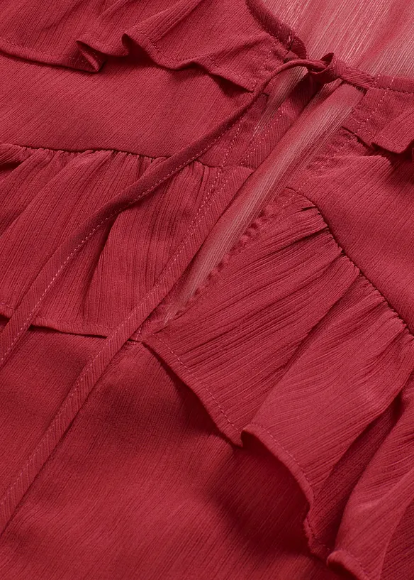 Camicetta di chiffon con volant, bonprix