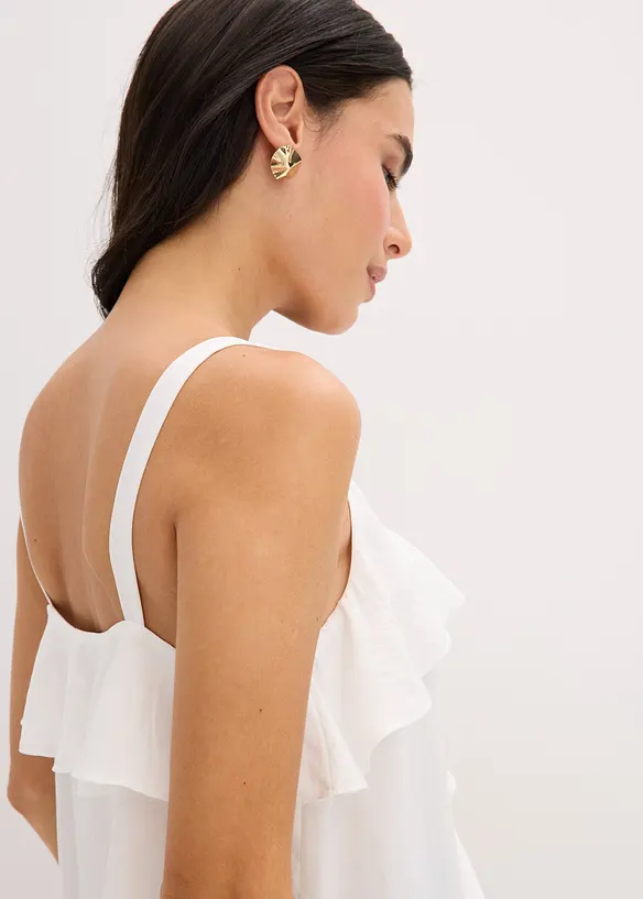 Top con spalline sottili in satin lucido, bonprix