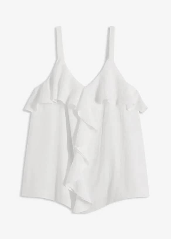 Top con spalline sottili in satin lucido, bonprix