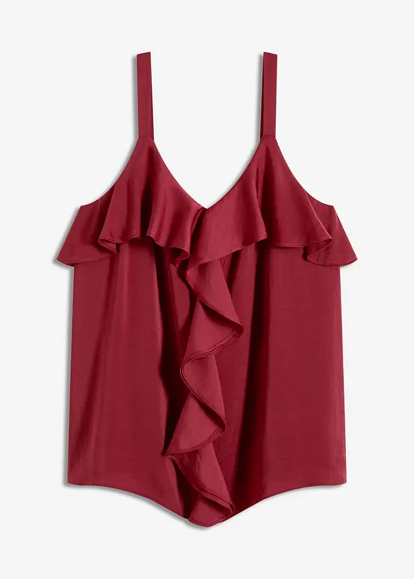Top con spalline sottili in satin lucido, bonprix