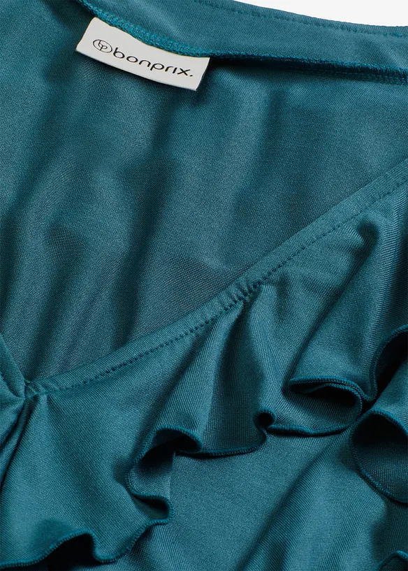 Maglia con volant in misto modal morbido, bonprix