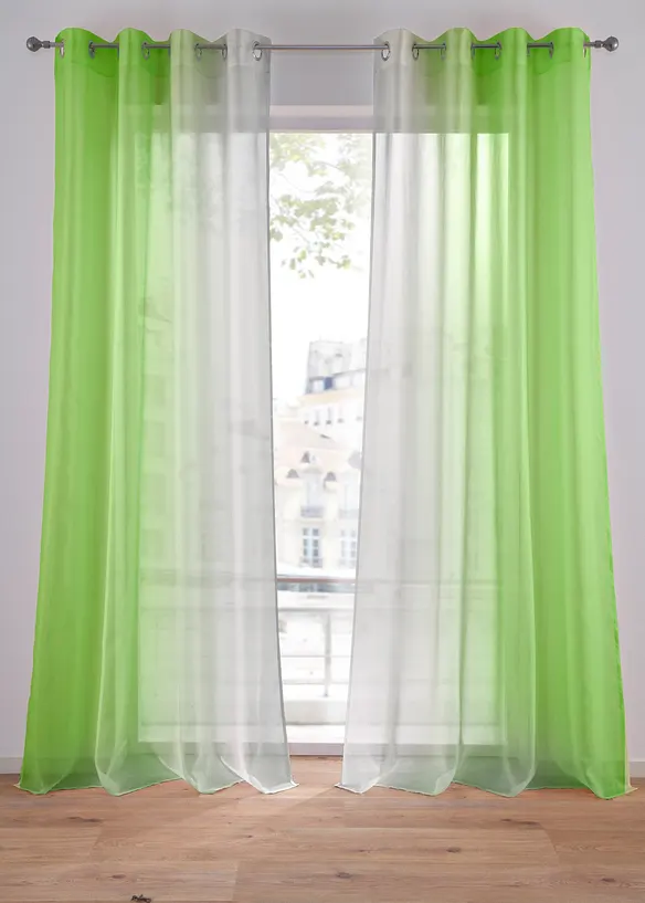 Tenda con poliestere riciclato e colori sfumati (pacco da 2), bonprix