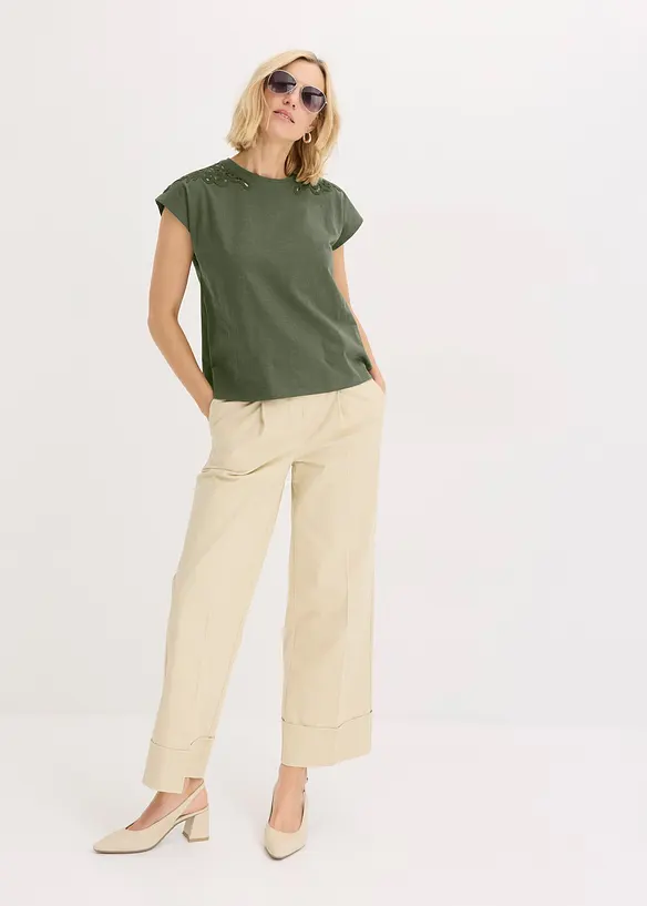 Maglia con dettagli in pizzo, bonprix