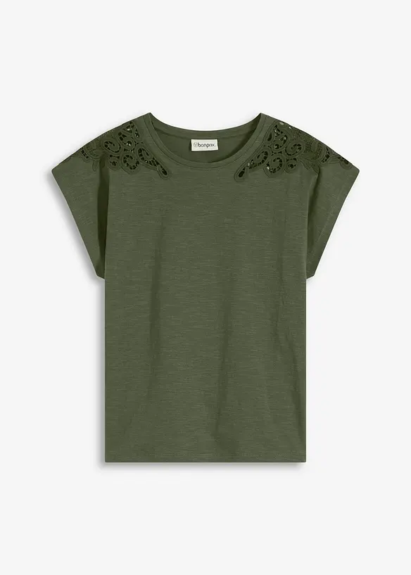 Maglia con dettagli in pizzo, bonprix