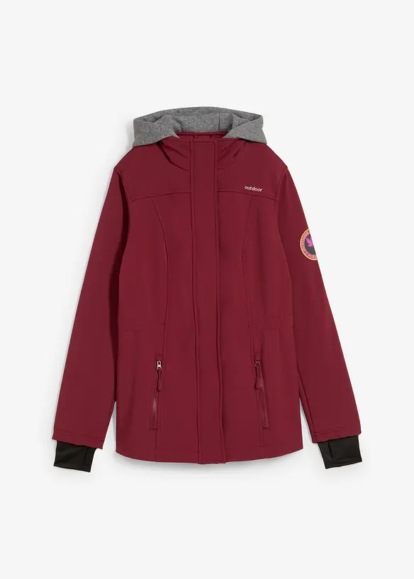 Giacca lunga 2 in 1 in softshell idrorepellente, bonprix
