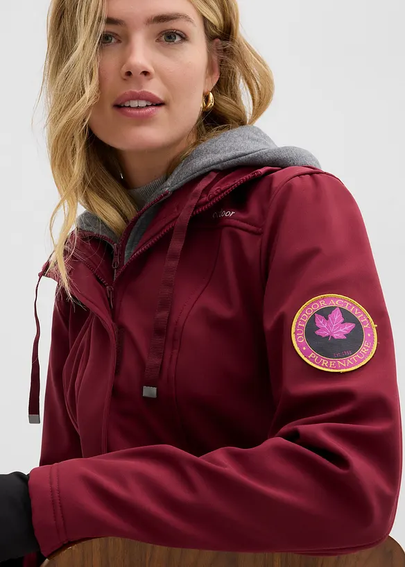Giacca lunga 2 in 1 in softshell idrorepellente, bonprix