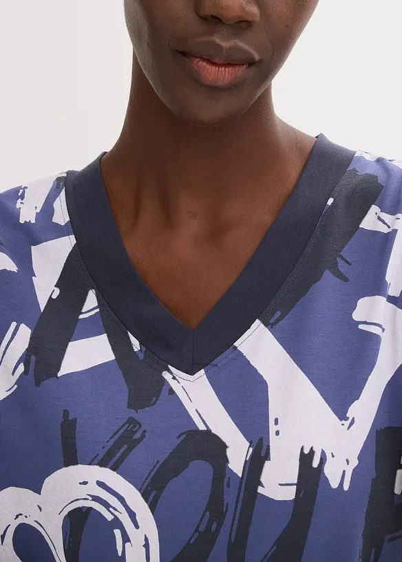 Maglia lunga a maniche corte, bonprix