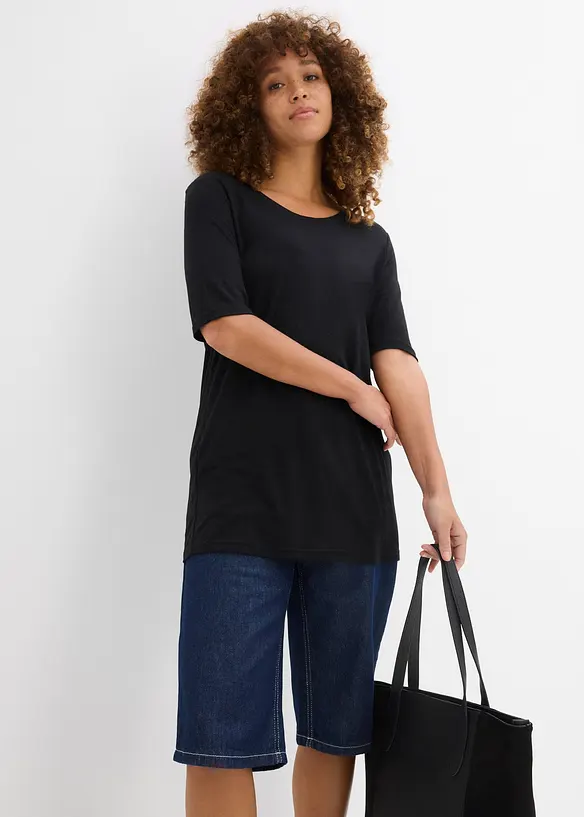 Maglia lunga in viscosa morbida, bonprix