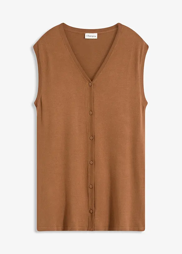 Gilet lungo in filato fine, bonprix