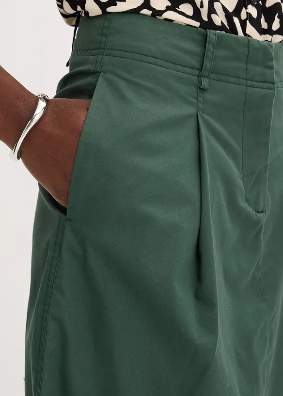 Gonna midi in popeline di cotone, bonprix