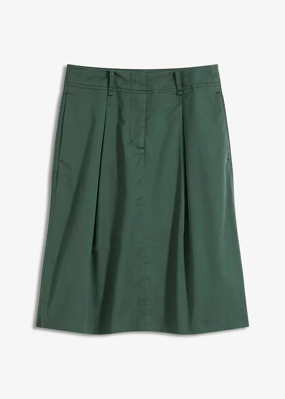Gonna midi in popeline di cotone, bonprix