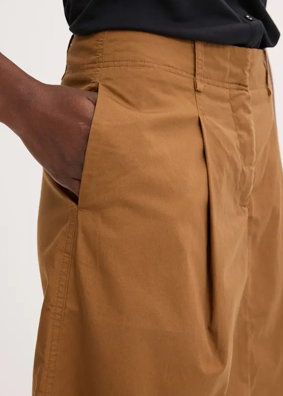Gonna midi in popeline di cotone, bonprix