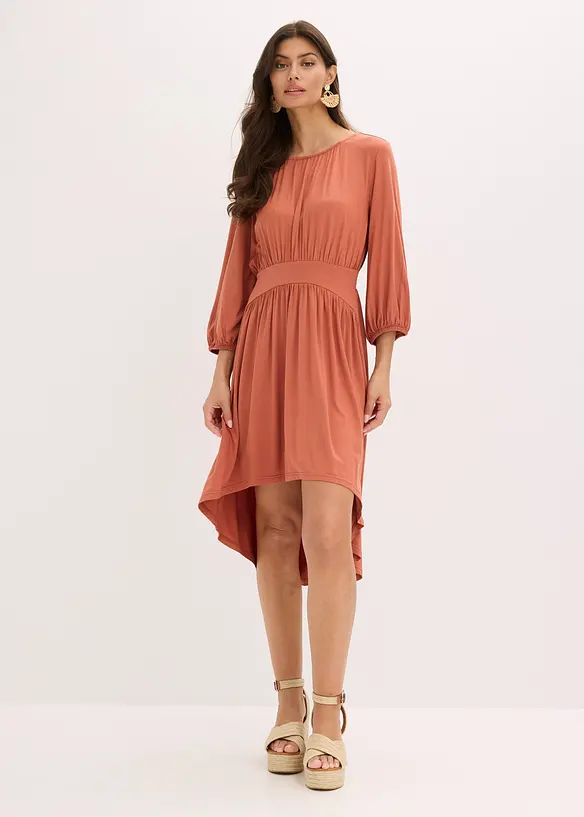 Abito di jersey con arricciature, bonprix