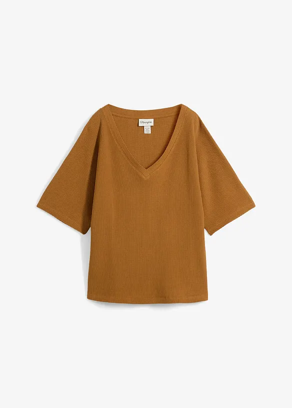 Maglia in puro cotone a trama operata, bonprix