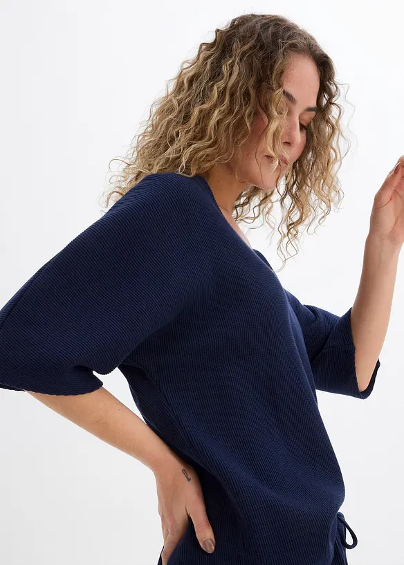 Maglia in puro cotone a trama operata, bonprix