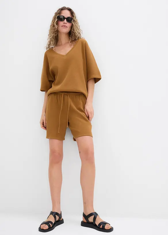 Shorts in puro cotone a trama operata, bonprix