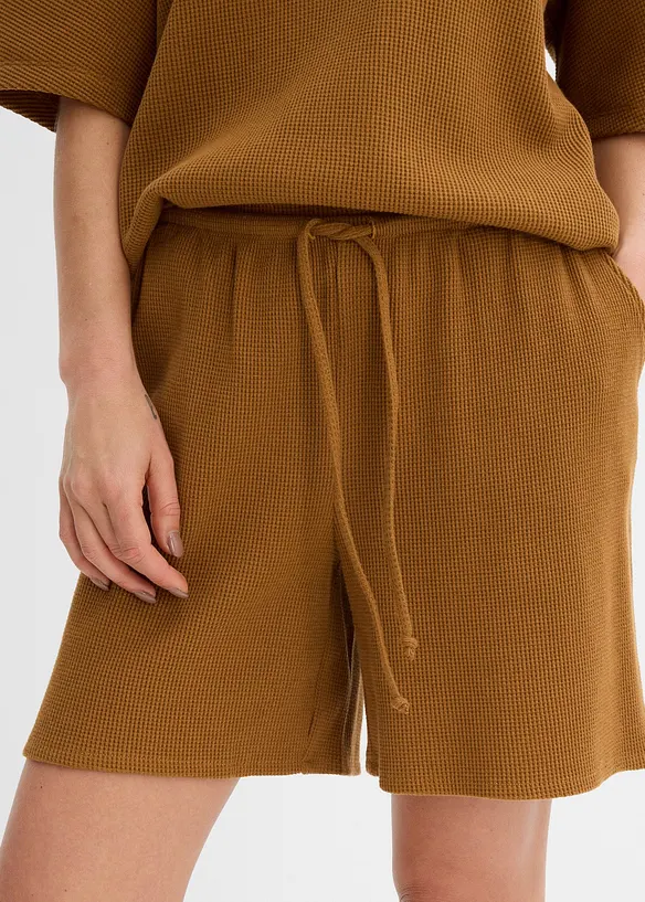Shorts in puro cotone a trama operata, bonprix