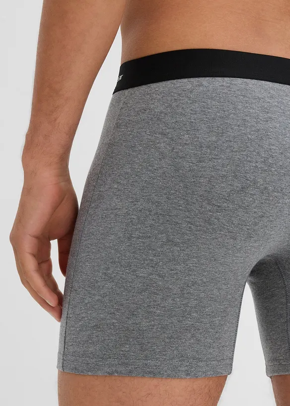 Boxer aderenti a mezza lunghezza con cotone (pacco da 3), bonprix