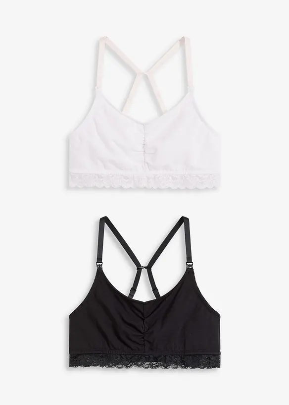 Reggiseno da allattamento senza ferretto con cotone biologico (pacco da 2), bonprix