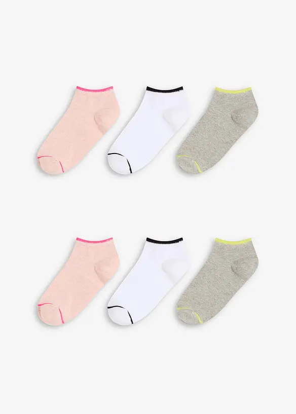 Calzini per sneakers con cotone biologico (pacco da 6), bonprix