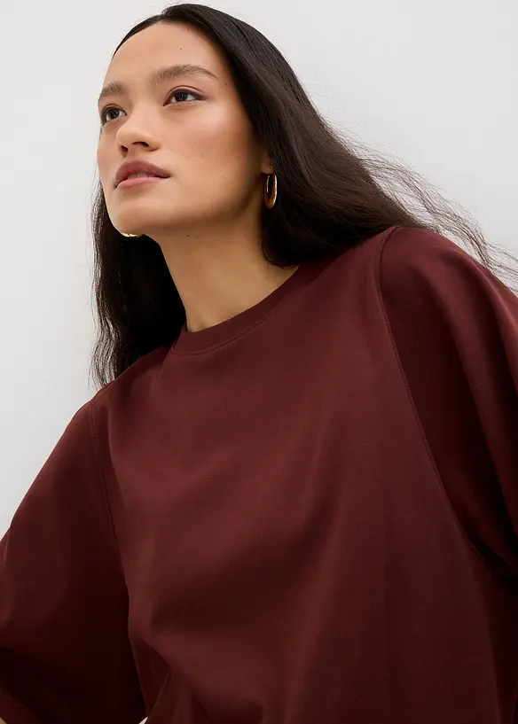 Maglia oversize in puro cotone biologico con maniche ampie, bonprix