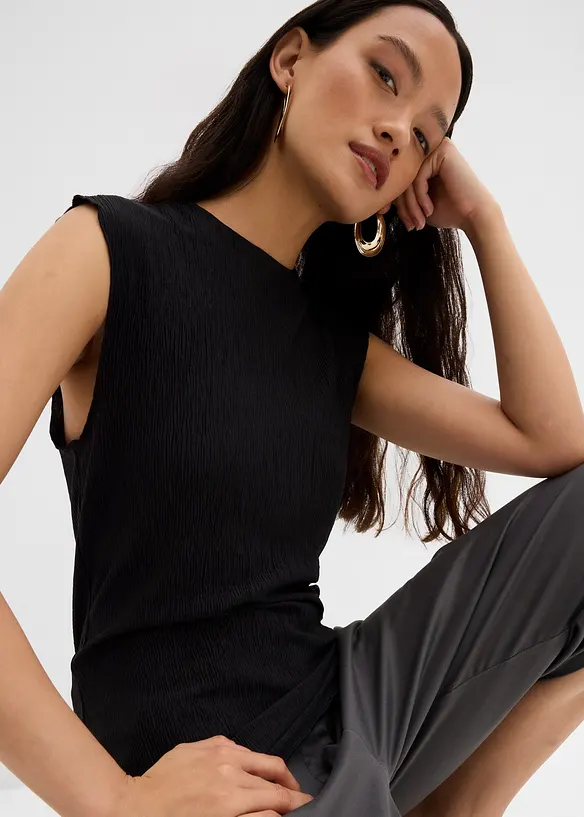 Top in crinkle strutturato, bonprix