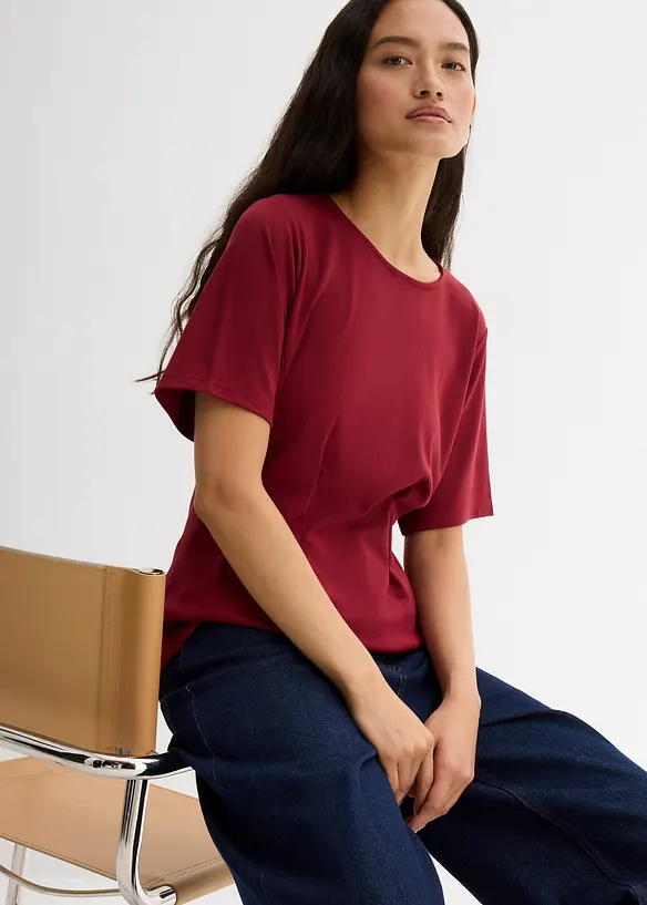 Maglia sfiancata realizzata in morbido Punto di Roma, bonprix