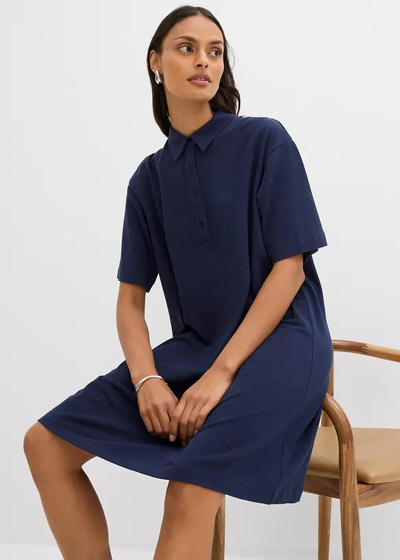 Miniabito con colletto a polo in puro cotone, bonprix
