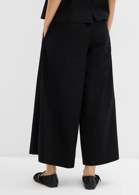 Pantaloni culotte ampi in puro cotone, bonprix