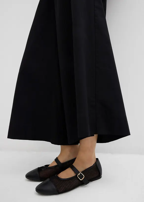 Pantaloni culotte ampi in puro cotone, bonprix